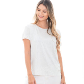 camiseta gris jaspe pijama mujer