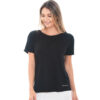 camiseta negra para pijama mujer