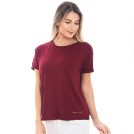 camiseta pijama vino tinto