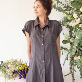 Pijama camison mujer gris