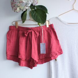 short pijama rosa