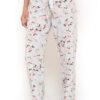 pantalon pijama mujer flores rosas