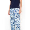 pantalon pijama con flores azules